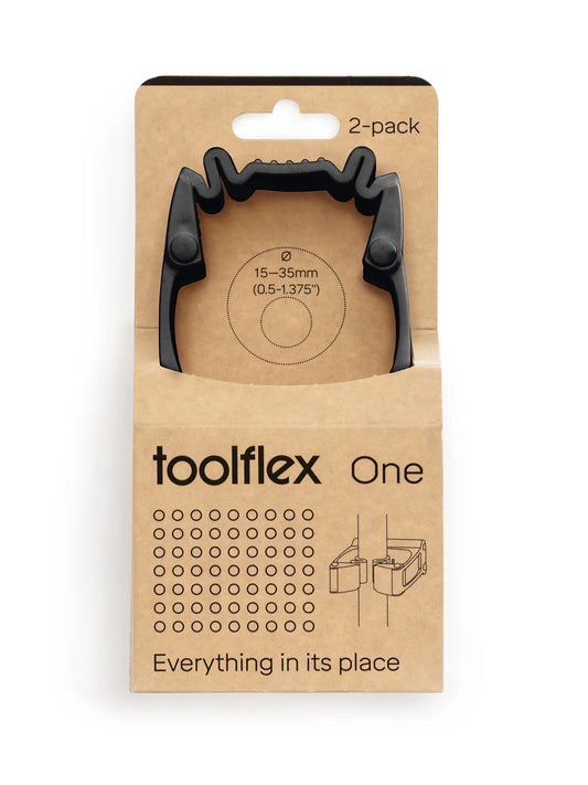 TKH552 - ToolFlex One Universal Holder with Wall Adapter (2-Pack) - Black - Courtclean-temporary